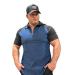 My X - Blue/Black Polo Jeans Shirt for Men - Sarman Fashion - Wholesale Clothing Fashion Brand for Men from Canada