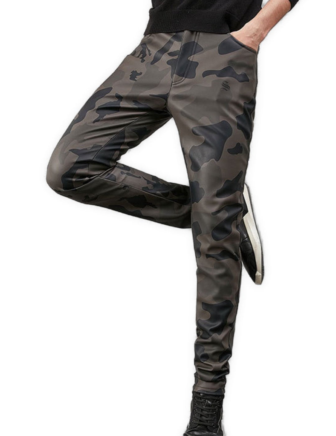 Naoludita - Pu leather Pants for Men - Sarman Fashion - Wholesale Clothing Fashion Brand for Men from Canada