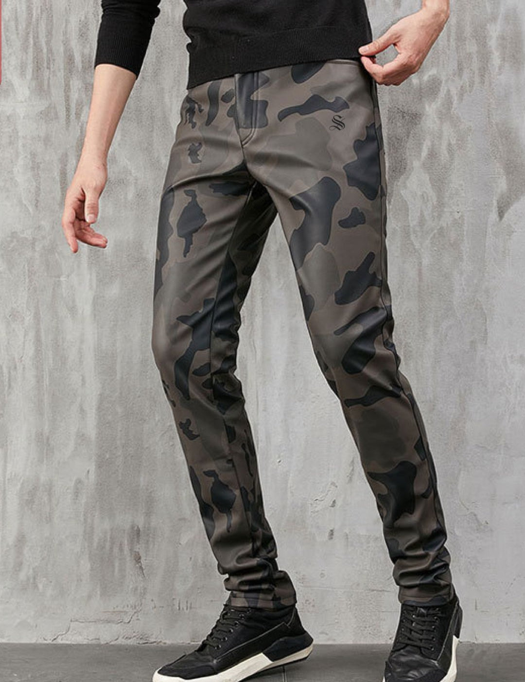 Naoludita - Pu leather Pants for Men - Sarman Fashion - Wholesale Clothing Fashion Brand for Men from Canada