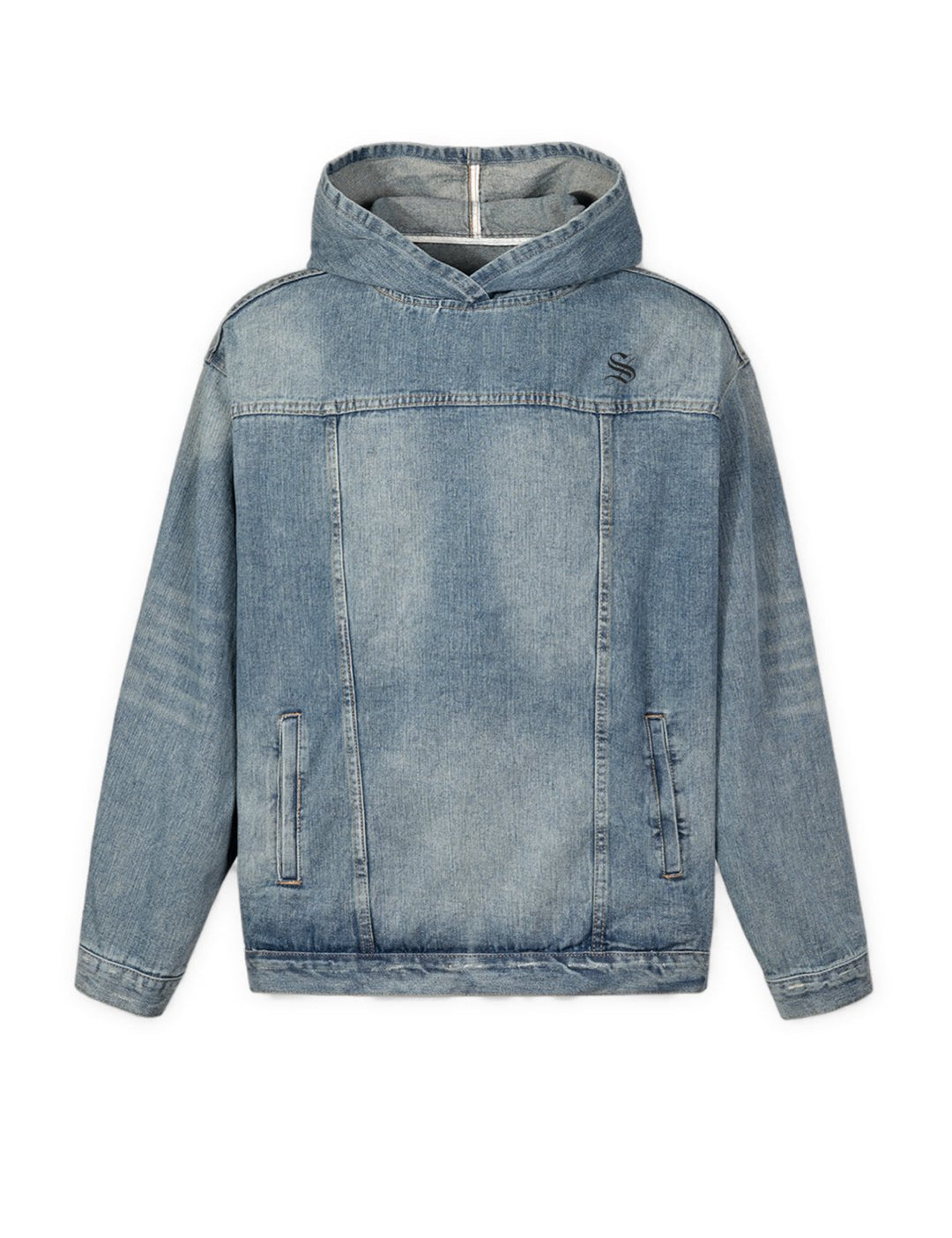 Naoporod - Denim Hoodie for Men - Sarman Fashion - Wholesale Clothing Fashion Brand for Men from Canada
