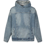 Naoporod - Denim Hoodie for Men - Sarman Fashion - Wholesale Clothing Fashion Brand for Men from Canada