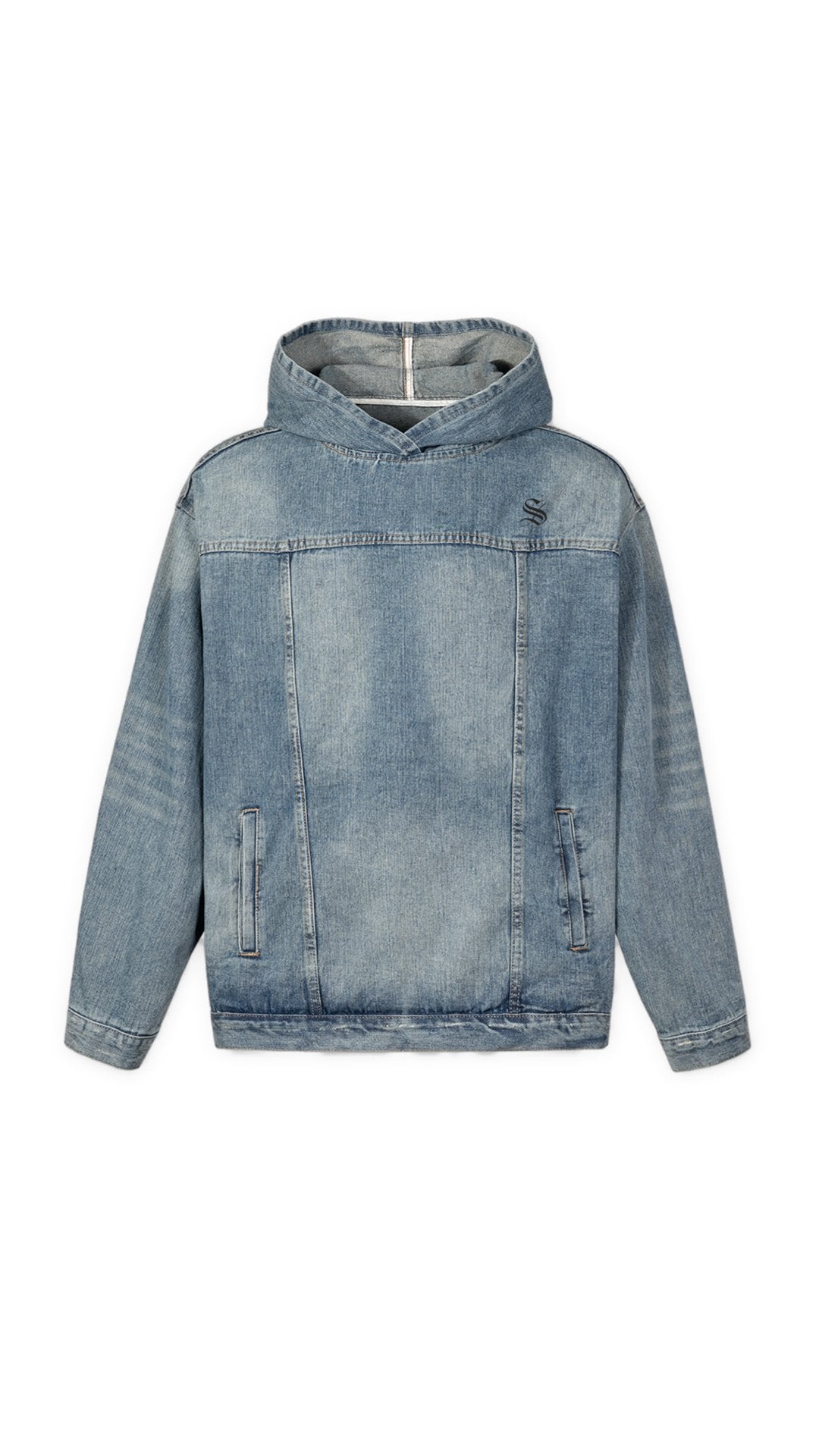 Naoporod - Denim Hoodie for Men - Sarman Fashion - Wholesale Clothing Fashion Brand for Men from Canada