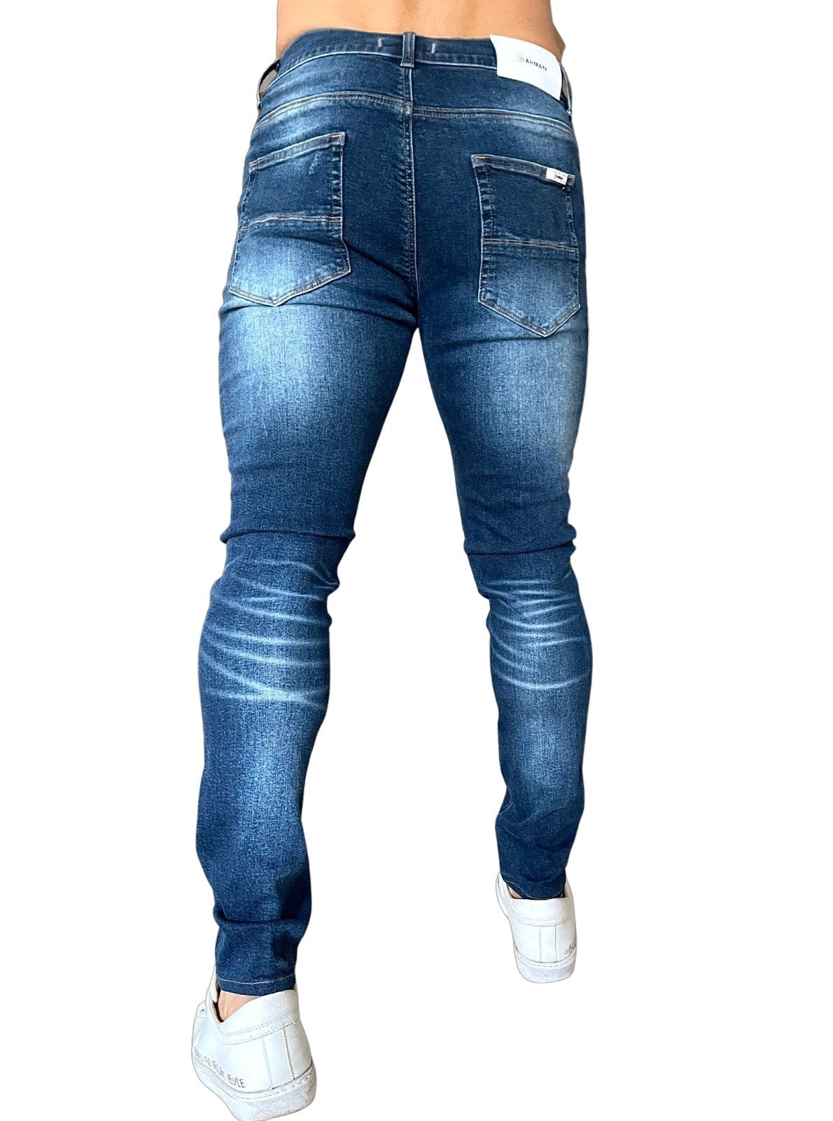 Narvil - Dark Blue Slim-fit Jean’s For Men - Sarman Fashion - Wholesale Clothing Fashion Brand for Men from Canada