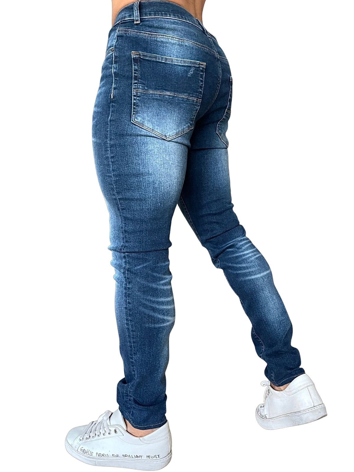 Narvil - Dark Blue Slim-fit Jean’s For Men - Sarman Fashion - Wholesale Clothing Fashion Brand for Men from Canada