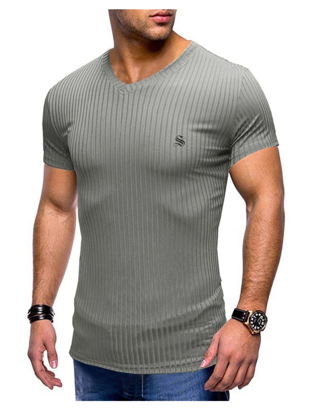 NBM - V-Neck T-Shirt for Men - Sarman Fashion - Wholesale Clothing Fashion Brand for Men from Canada