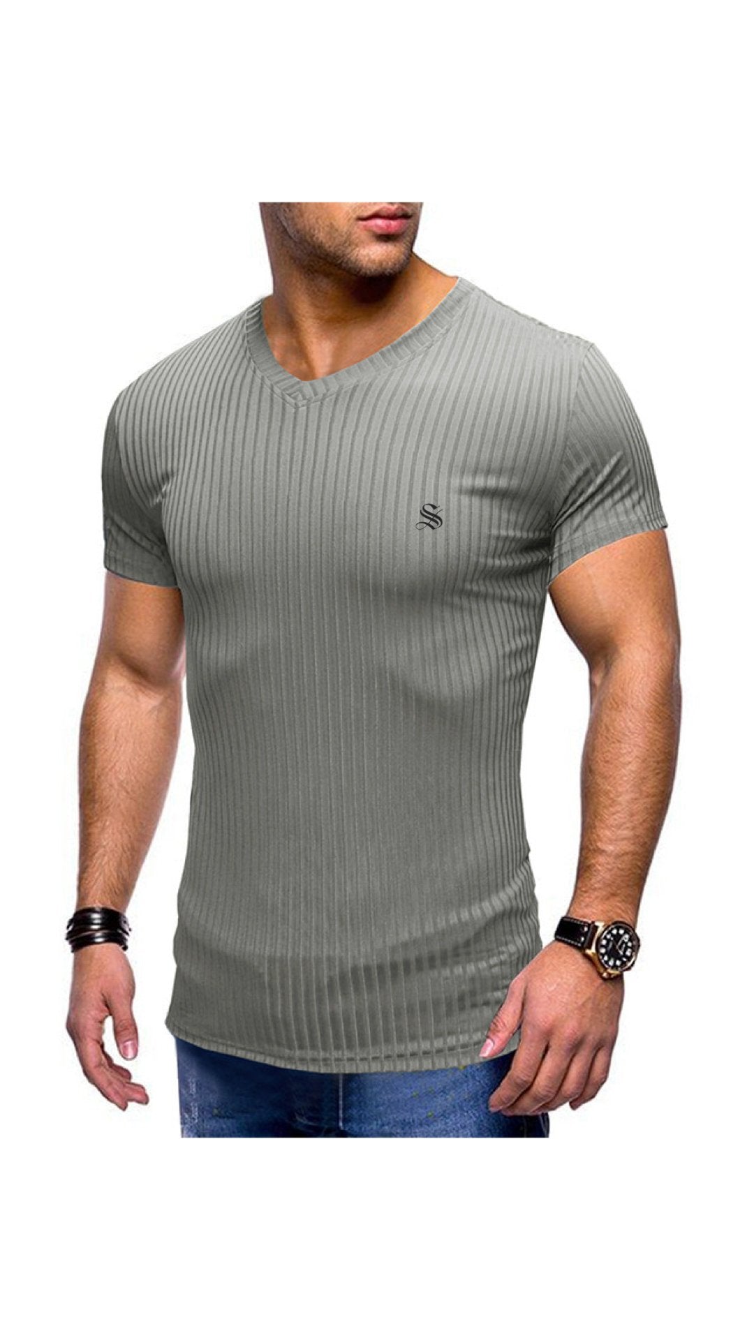 NBM - V-Neck T-Shirt for Men - Sarman Fashion - Wholesale Clothing Fashion Brand for Men from Canada