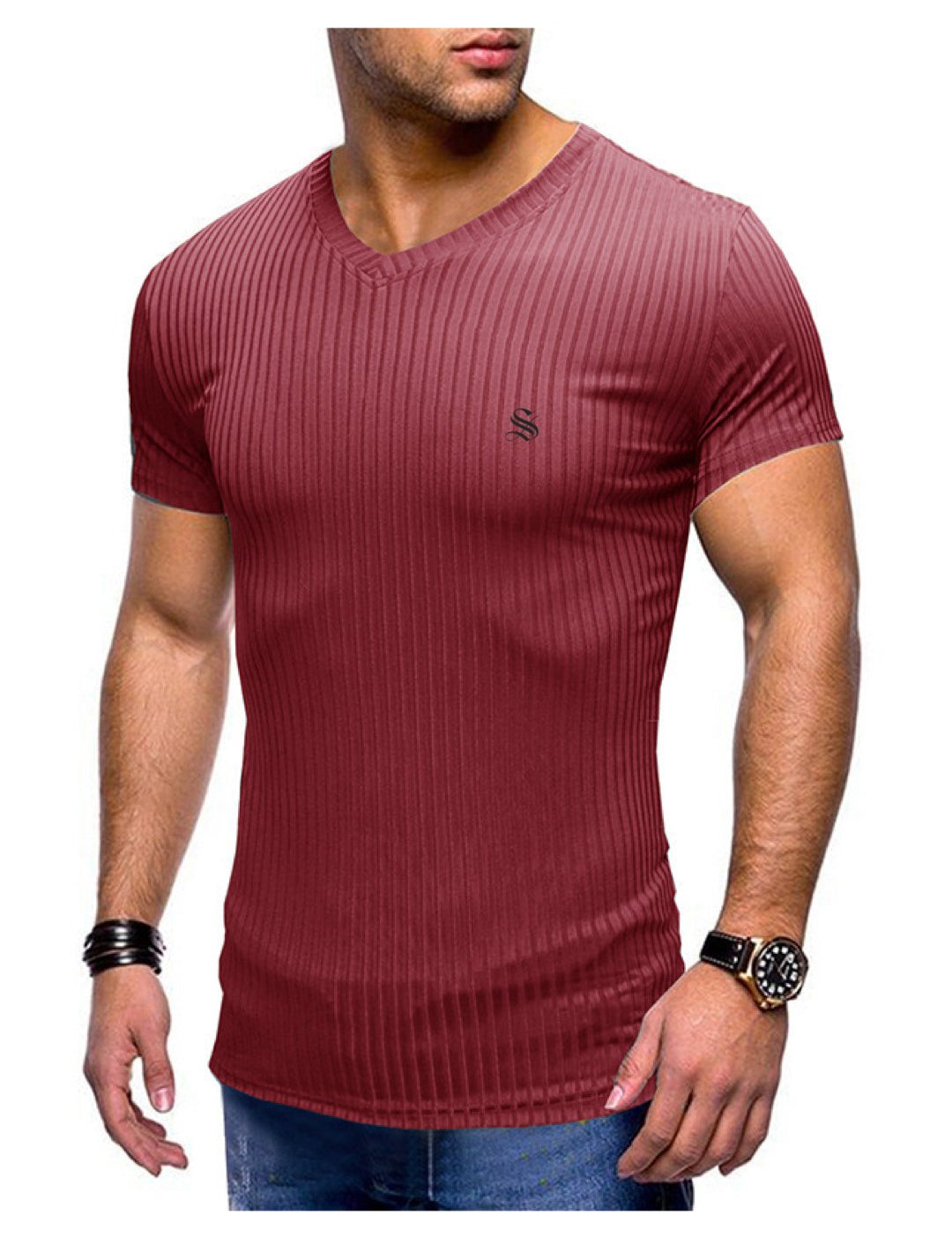 NBM - V-Neck T-Shirt for Men - Sarman Fashion - Wholesale Clothing Fashion Brand for Men from Canada