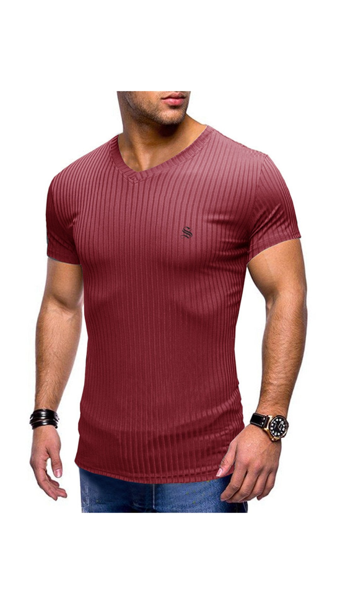 NBM - V-Neck T-Shirt for Men - Sarman Fashion - Wholesale Clothing Fashion Brand for Men from Canada