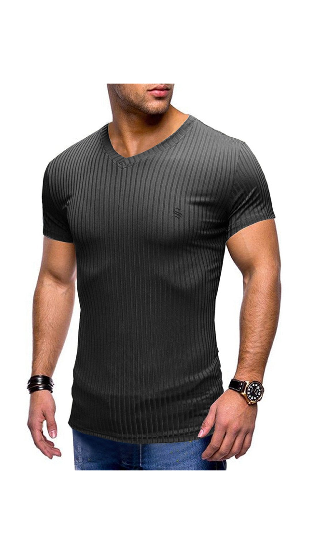 NBM - V-Neck T-Shirt for Men - Sarman Fashion - Wholesale Clothing Fashion Brand for Men from Canada