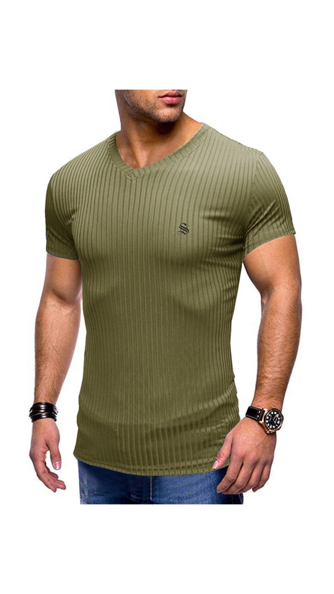 NBM - V-Neck T-Shirt for Men - Sarman Fashion - Wholesale Clothing Fashion Brand for Men from Canada