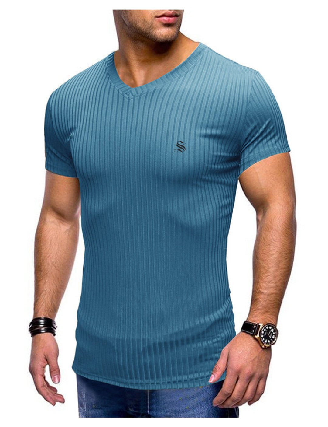NBM - V-Neck T-Shirt for Men - Sarman Fashion - Wholesale Clothing Fashion Brand for Men from Canada