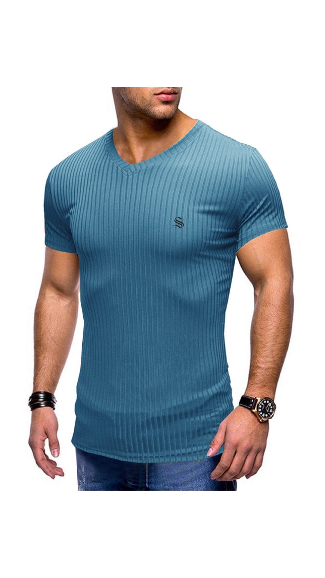 NBM - V-Neck T-Shirt for Men - Sarman Fashion - Wholesale Clothing Fashion Brand for Men from Canada