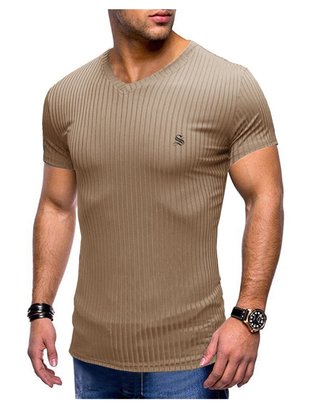 NBM - V-Neck T-Shirt for Men - Sarman Fashion - Wholesale Clothing Fashion Brand for Men from Canada
