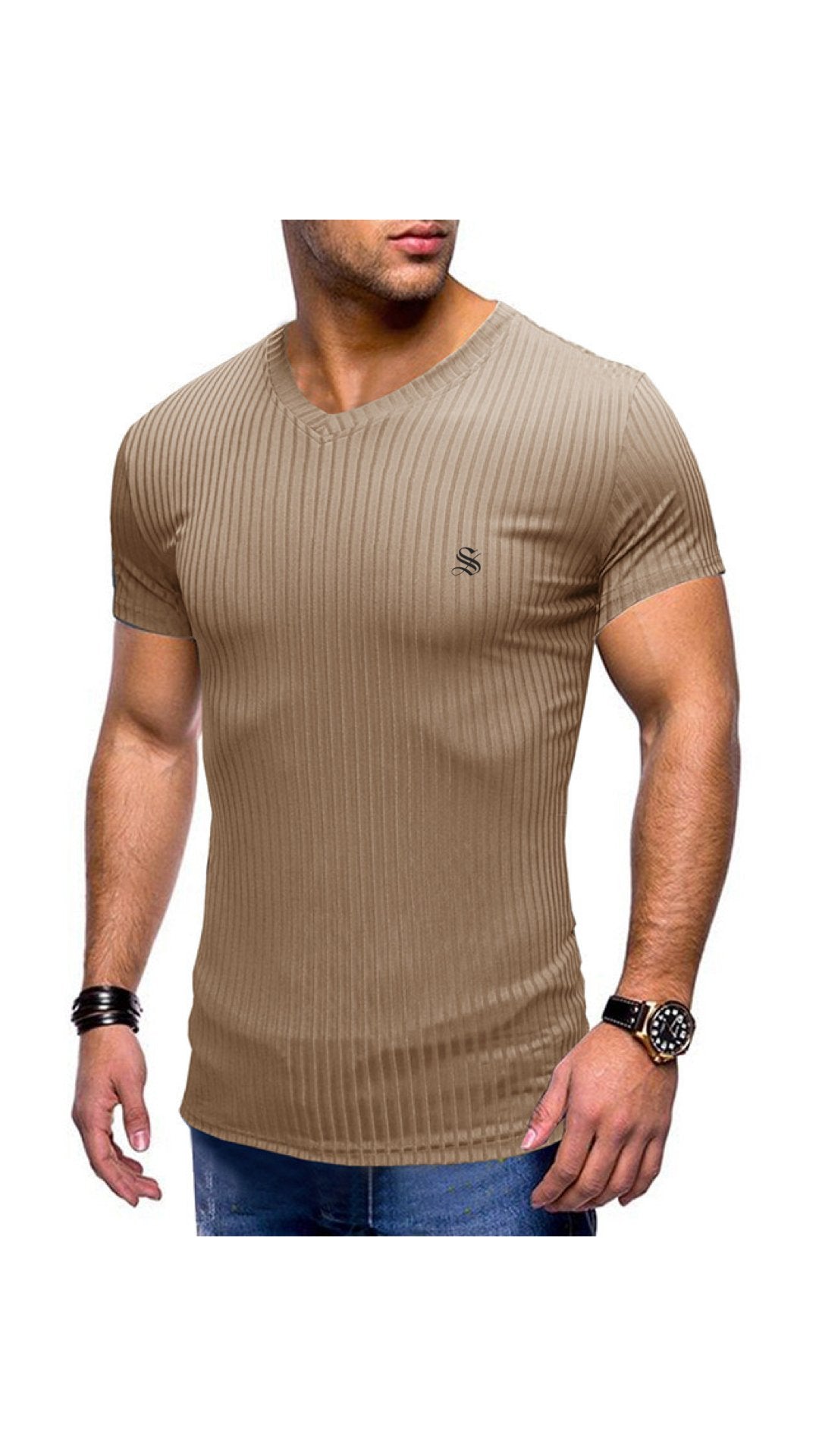 NBM - V-Neck T-Shirt for Men - Sarman Fashion - Wholesale Clothing Fashion Brand for Men from Canada