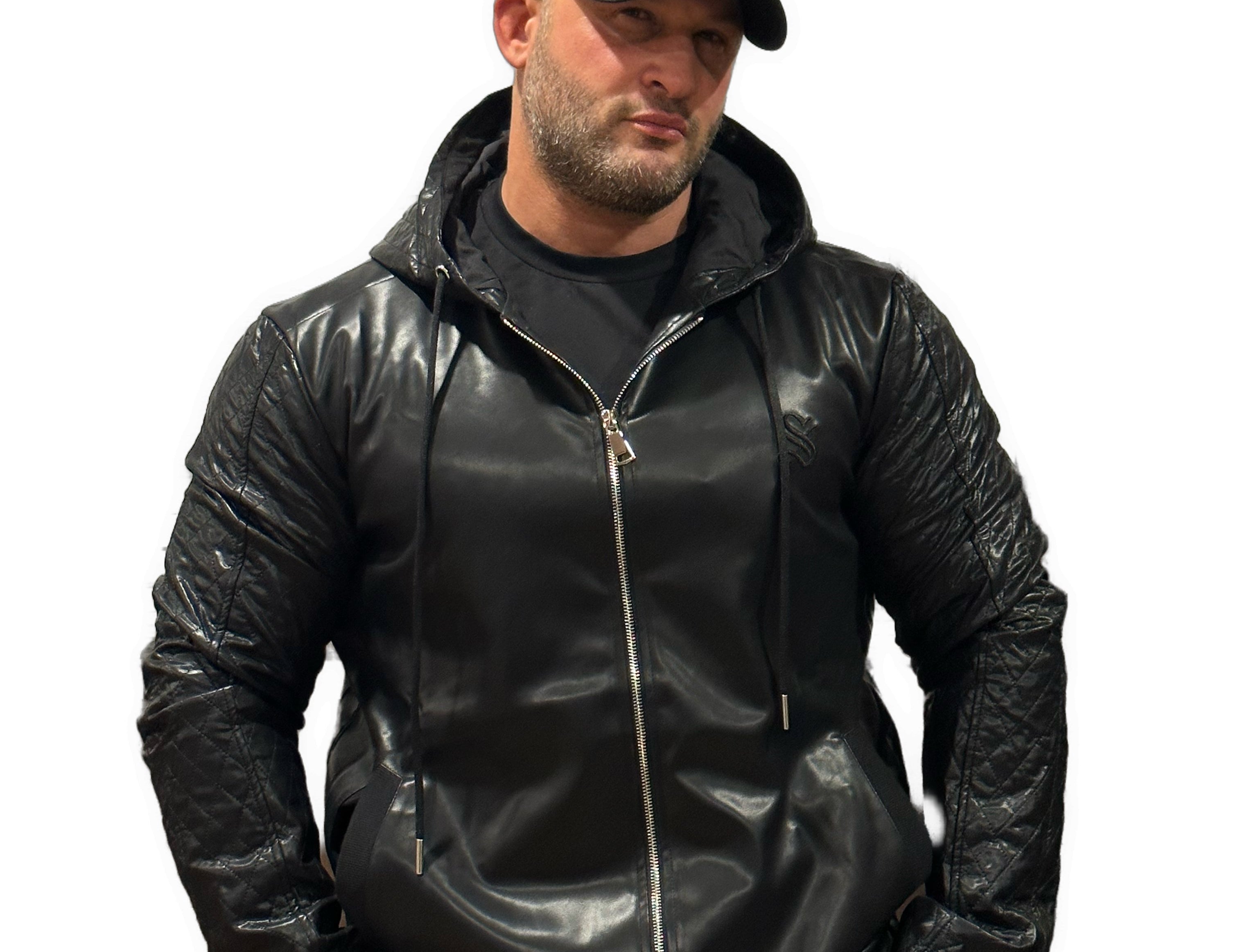 Nibor - Black Jacket for Men - Sarman Fashion - Wholesale Clothing Fashion Brand for Men from Canada