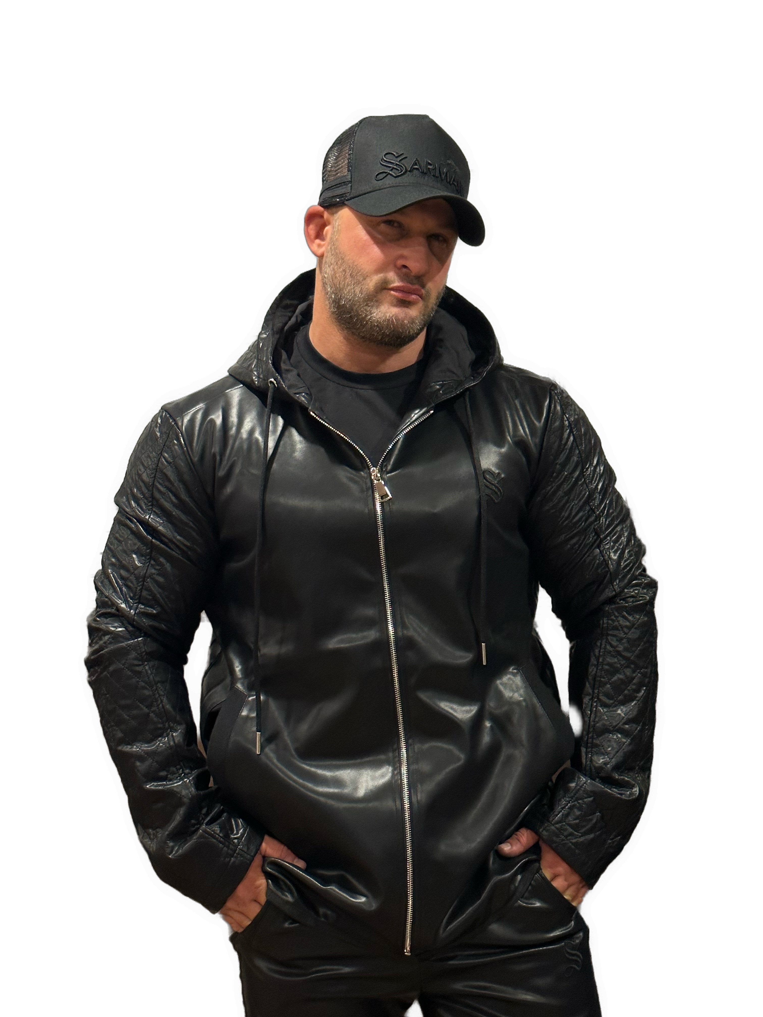Nibor - Black Jacket for Men - Sarman Fashion - Wholesale Clothing Fashion Brand for Men from Canada