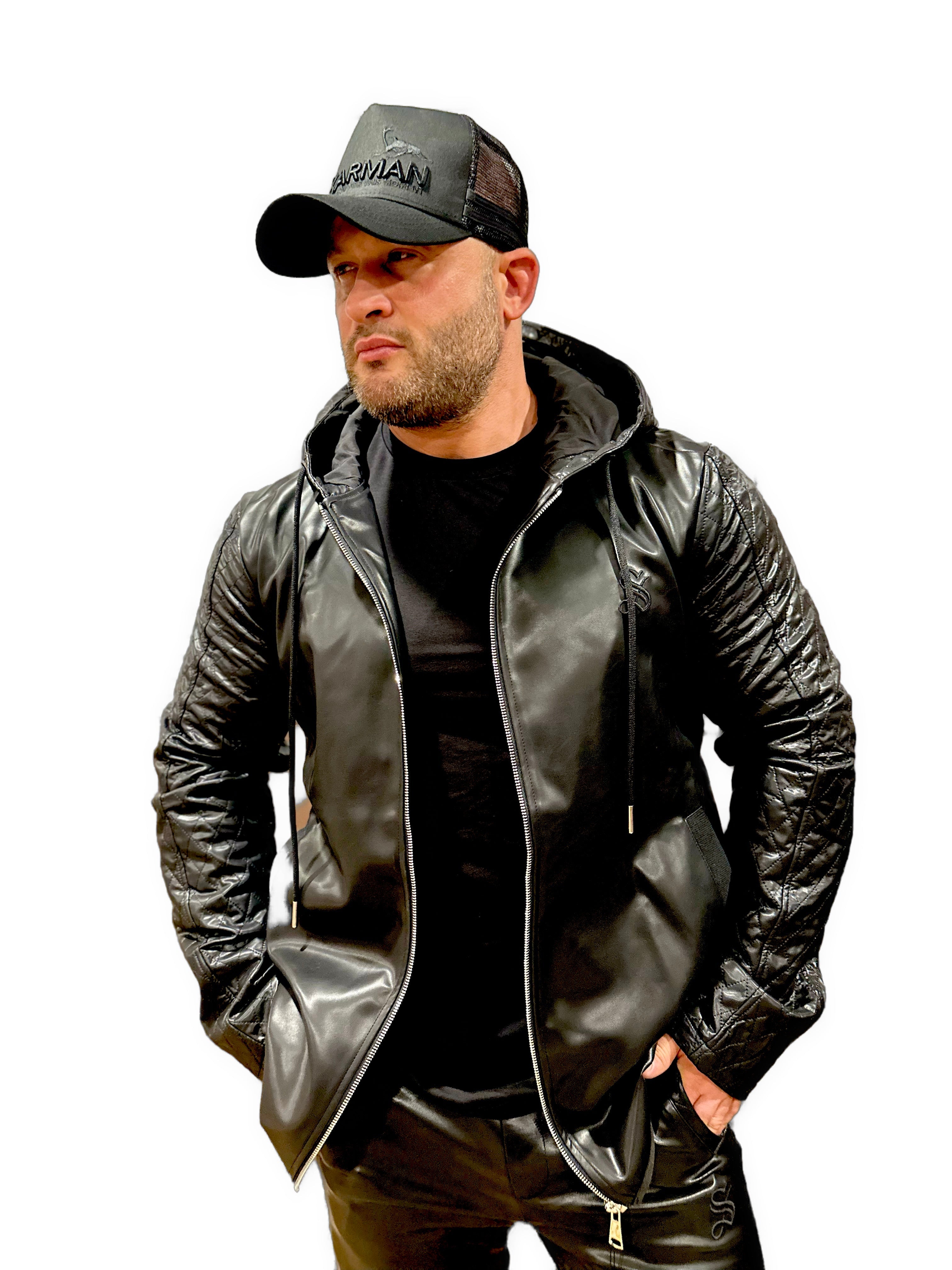 Nibor - Black Jacket for Men - Sarman Fashion - Wholesale Clothing Fashion Brand for Men from Canada