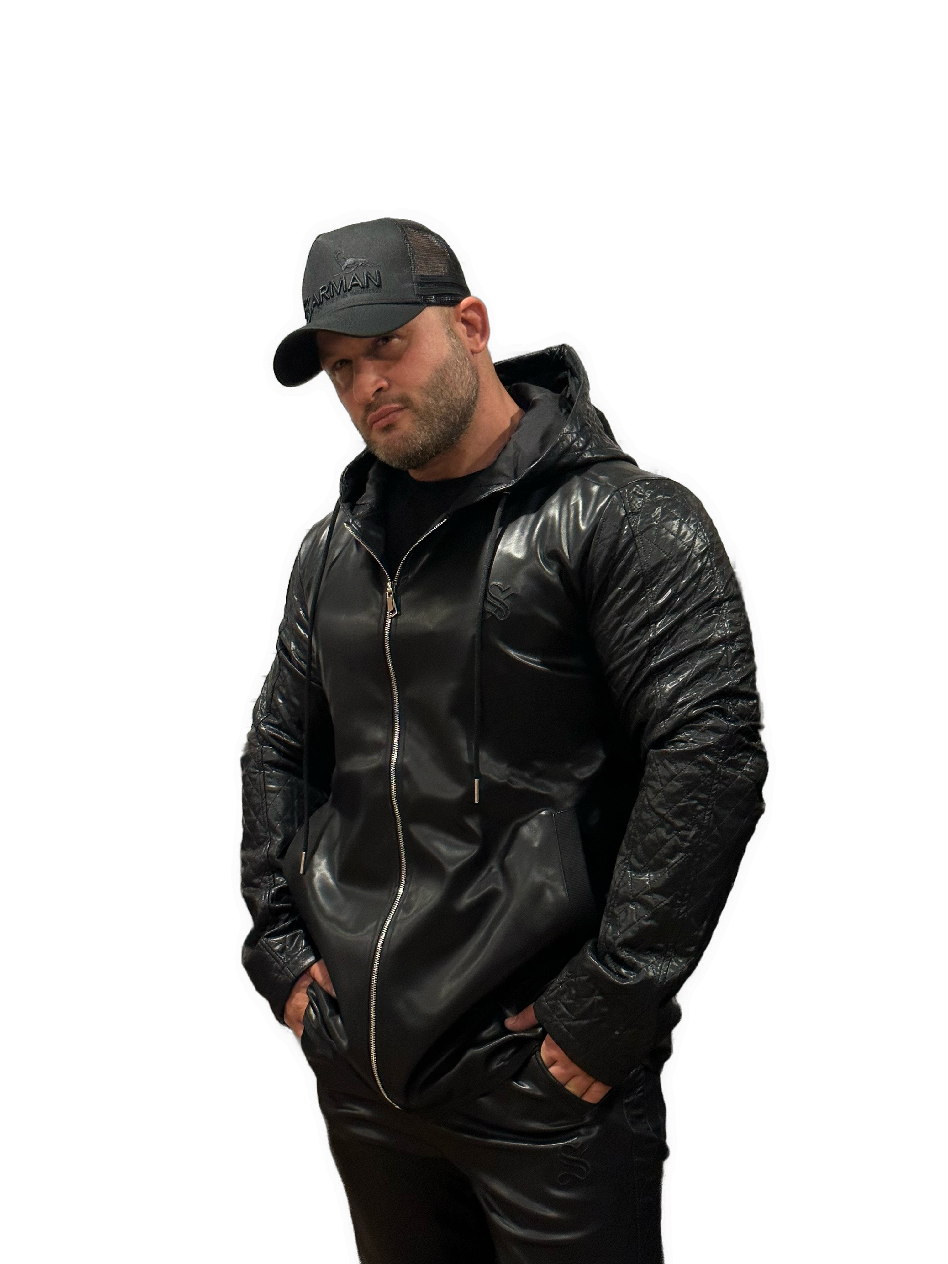 Nibor - Black Jacket for Men - Sarman Fashion - Wholesale Clothing Fashion Brand for Men from Canada