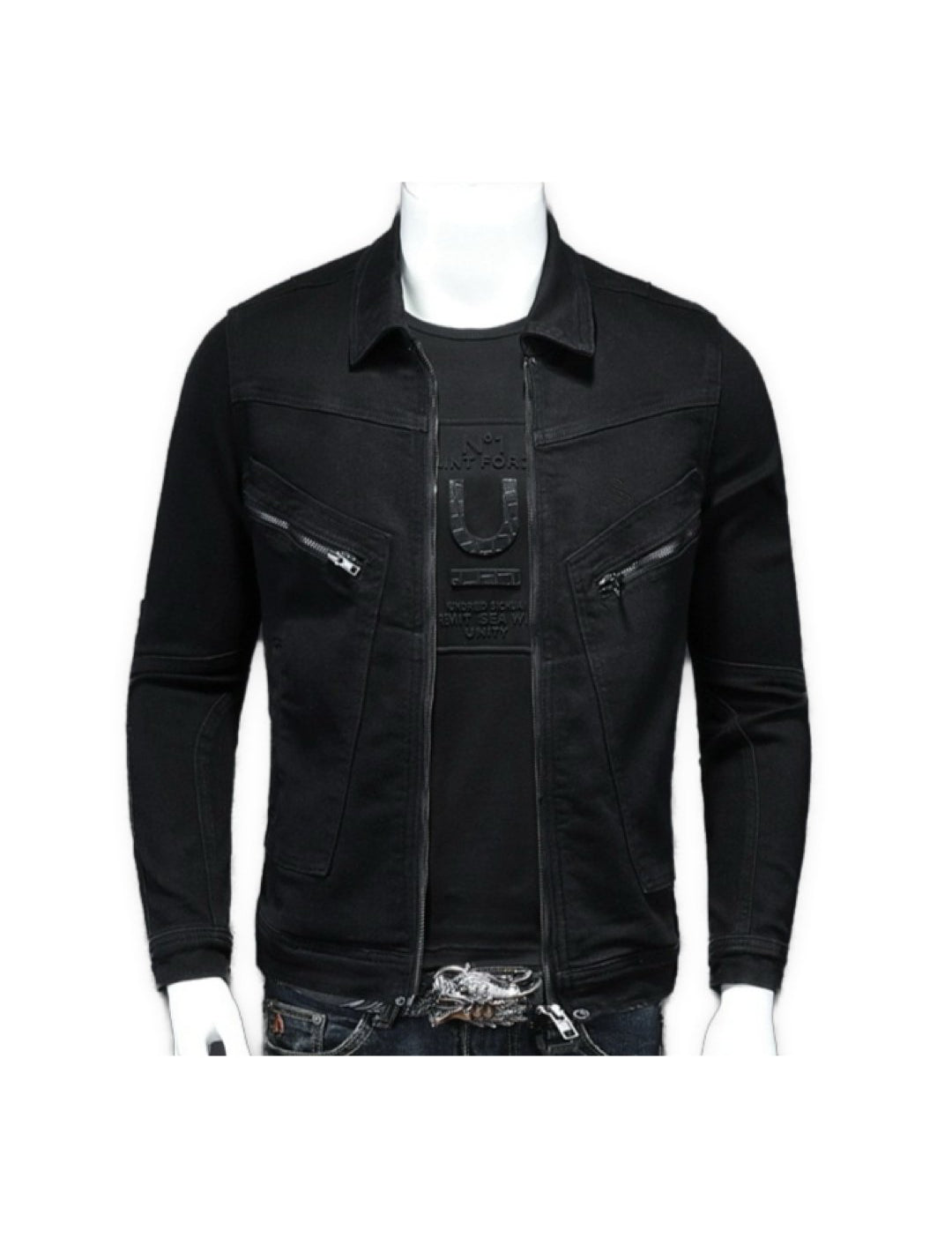 NJUJN - Long Sleeve Jeans Jacket for Men - Sarman Fashion - Wholesale Clothing Fashion Brand for Men from Canada
