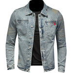 Nogufo 23 - Long Sleeve Jeans Jacket for Men - Sarman Fashion - Wholesale Clothing Fashion Brand for Men from Canada