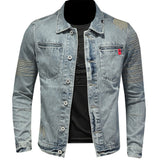 Nogufo 23 - Long Sleeve Jeans Jacket for Men - Sarman Fashion - Wholesale Clothing Fashion Brand for Men from Canada