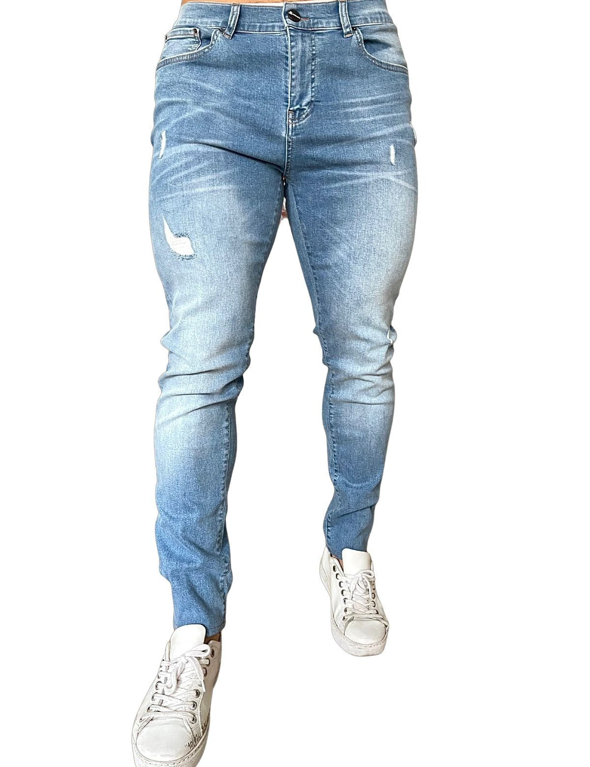 Nona - Light Blue Slim-fit Jean’s For Men - Sarman Fashion - Wholesale Clothing Fashion Brand for Men from Canada