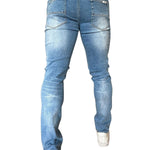 Nona - Light Blue Slim-fit Jean’s For Men - Sarman Fashion - Wholesale Clothing Fashion Brand for Men from Canada