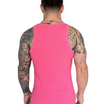 Nosilio - Pink Tank Top for Men - Sarman Fashion - Wholesale Clothing Fashion Brand for Men from Canada