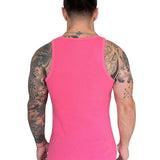 Nosilio - Pink Tank Top for Men - Sarman Fashion - Wholesale Clothing Fashion Brand for Men from Canada