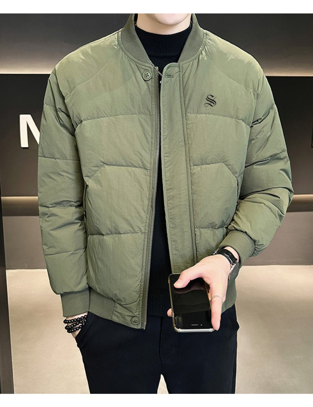 Nuhaza - Long Sleeve Jacket for Men - Sarman Fashion - Wholesale Clothing Fashion Brand for Men from Canada