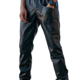 Nutakino - Pu Leather Joggers for Men - Sarman Fashion - Wholesale Clothing Fashion Brand for Men from Canada