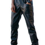 Nutakino - Pu Leather Joggers for Men - Sarman Fashion - Wholesale Clothing Fashion Brand for Men from Canada