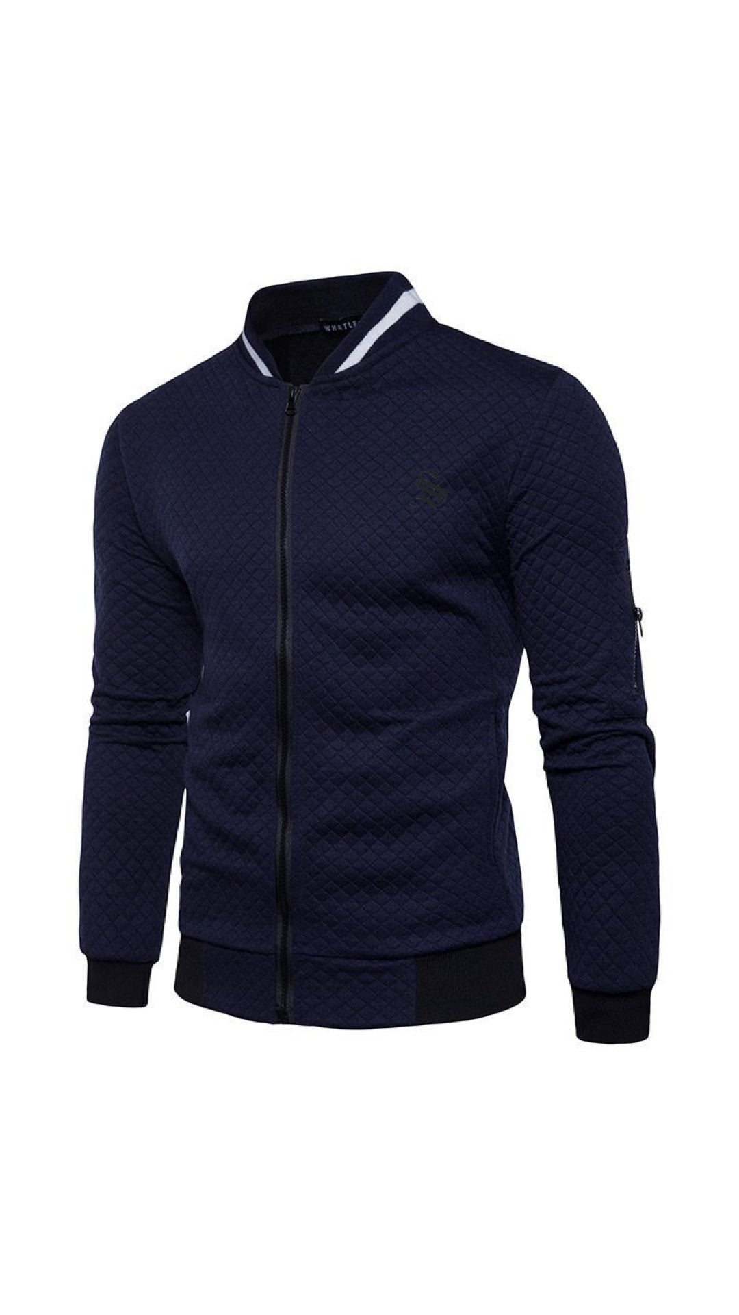 Omega - Black Long Sleeve Sweatshirt for Men - Sarman Fashion - Wholesale Clothing Fashion Brand for Men from Canada