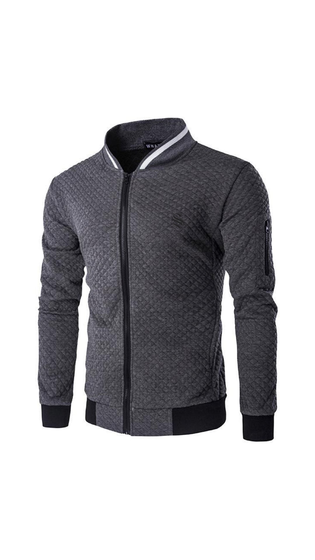 Omega - Black Long Sleeve Sweatshirt for Men - Sarman Fashion - Wholesale Clothing Fashion Brand for Men from Canada