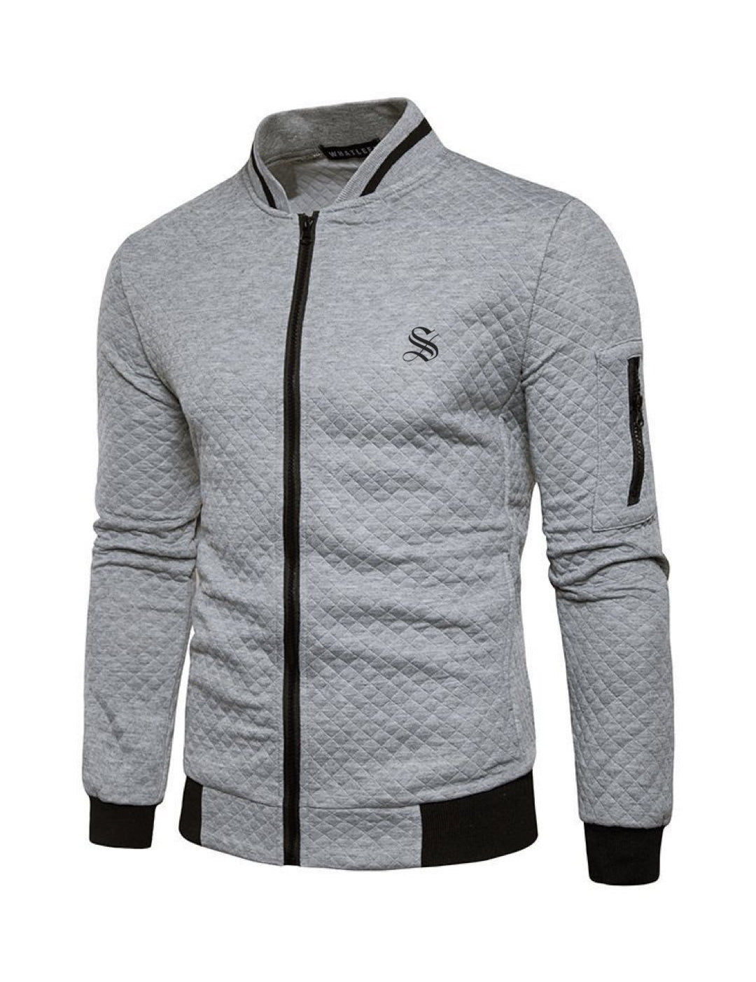 Omega - Black Long Sleeve Sweatshirt for Men - Sarman Fashion - Wholesale Clothing Fashion Brand for Men from Canada
