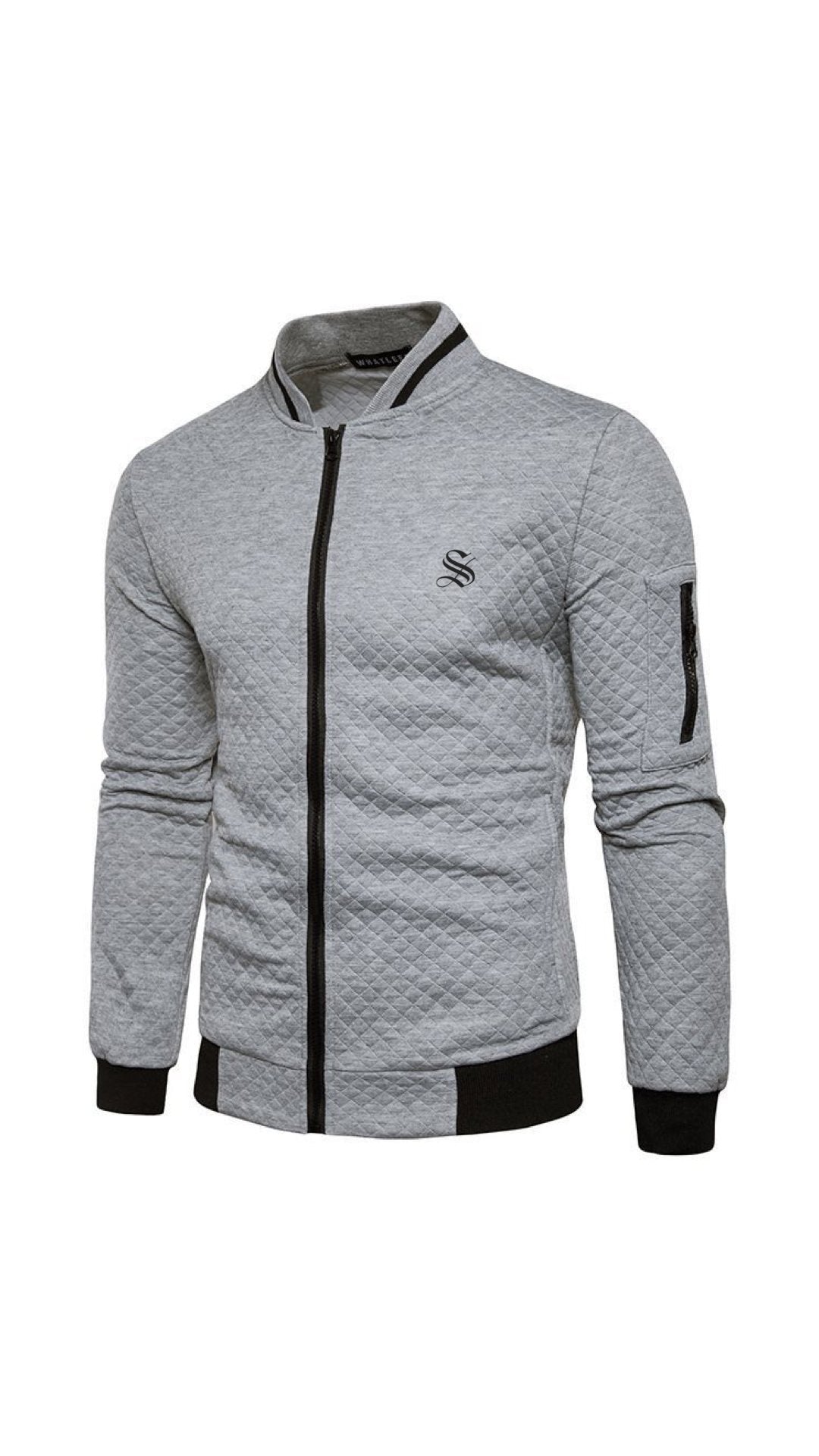 Omega - Black Long Sleeve Sweatshirt for Men - Sarman Fashion - Wholesale Clothing Fashion Brand for Men from Canada