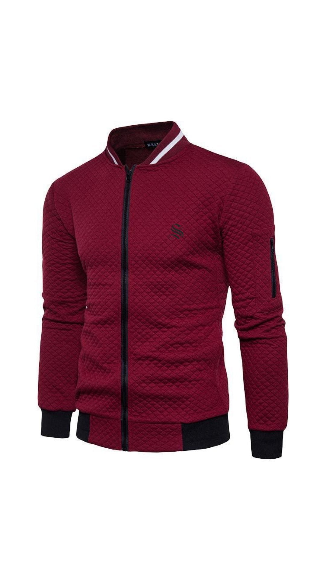 Omega - Black Long Sleeve Sweatshirt for Men - Sarman Fashion - Wholesale Clothing Fashion Brand for Men from Canada