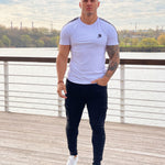 One Half #2 - White T-shirt for Men - Sarman Fashion - Wholesale Clothing Fashion Brand for Men from Canada