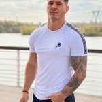 One Half #2 - White T-shirt for Men - Sarman Fashion - Wholesale Clothing Fashion Brand for Men from Canada