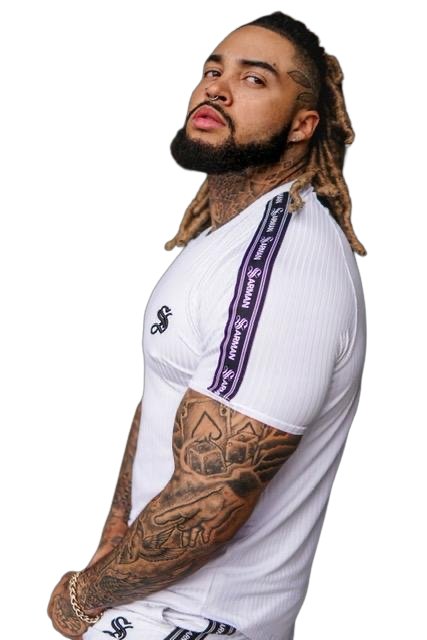 One Half #2 - White T-shirt for Men - Sarman Fashion - Wholesale Clothing Fashion Brand for Men from Canada
