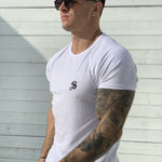 One Half - White T-shirt for Men (PRE-ORDER DISPATCH DATE 1 JUIN 2021) - Sarman Fashion - Wholesale Clothing Fashion Brand for Men from Canada