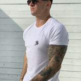 One Half - White T-shirt for Men (PRE-ORDER DISPATCH DATE 1 JUIN 2021) - Sarman Fashion - Wholesale Clothing Fashion Brand for Men from Canada