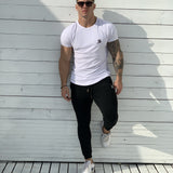 One Half - White T-shirt for Men (PRE-ORDER DISPATCH DATE 1 JUIN 2021) - Sarman Fashion - Wholesale Clothing Fashion Brand for Men from Canada