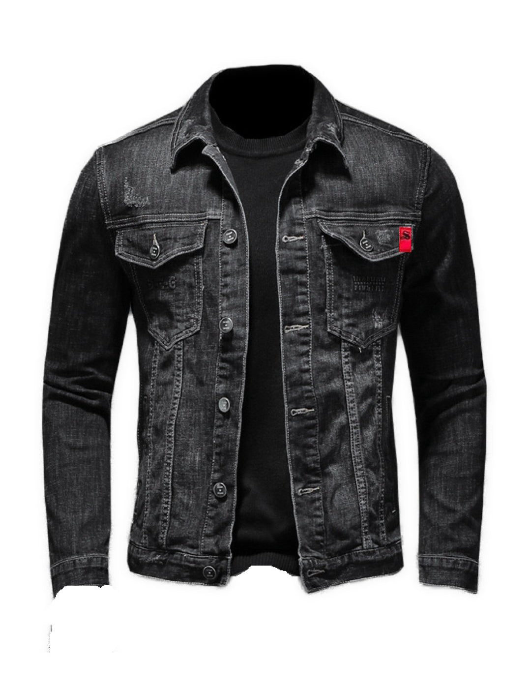OTMN- Long Sleeve Jeans Jacket for Men - Sarman Fashion - Wholesale Clothing Fashion Brand for Men from Canada