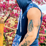 Paramous - Dark Blue Sleeveless Hoodie for Men - Sarman Fashion - Wholesale Clothing Fashion Brand for Men from Canada