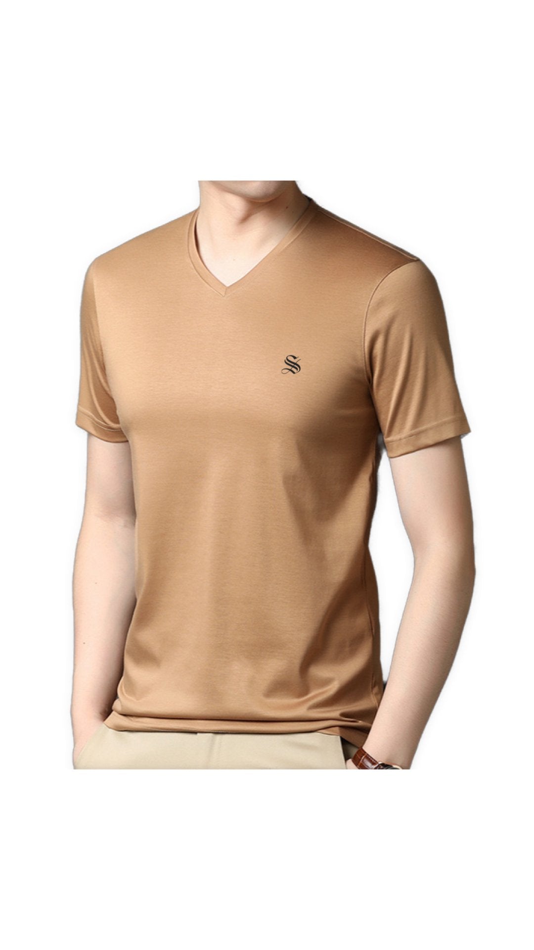 PeaceV - V-Neck T-Shirt for Men - Sarman Fashion - Wholesale Clothing Fashion Brand for Men from Canada
