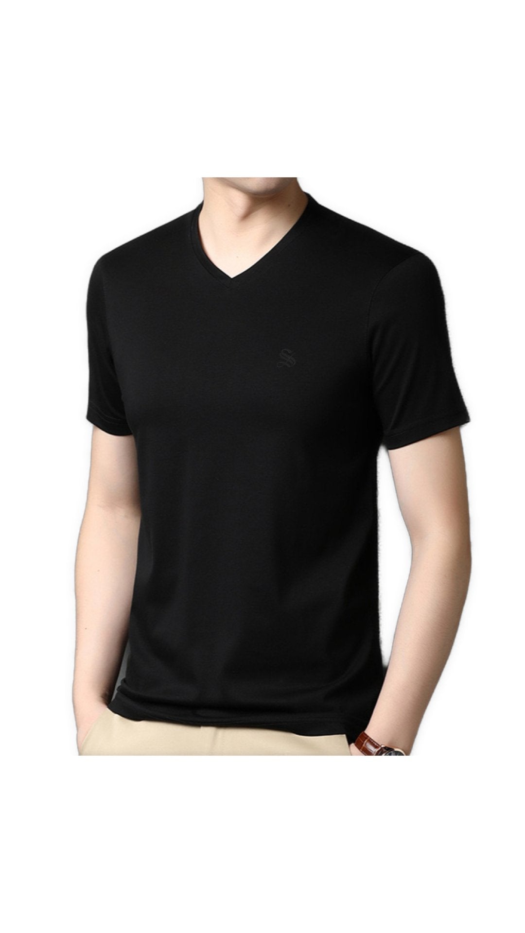 PeaceV - V-Neck T-Shirt for Men - Sarman Fashion - Wholesale Clothing Fashion Brand for Men from Canada