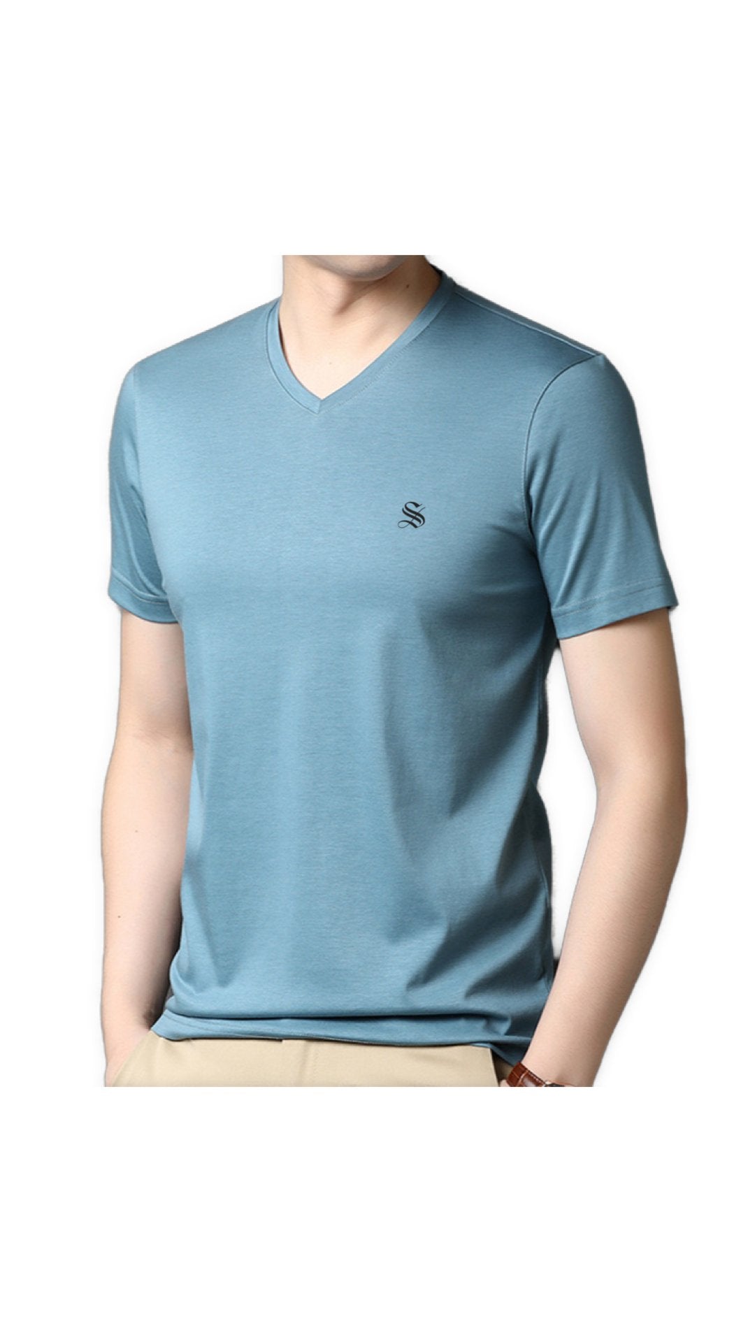PeaceV - V-Neck T-Shirt for Men - Sarman Fashion - Wholesale Clothing Fashion Brand for Men from Canada