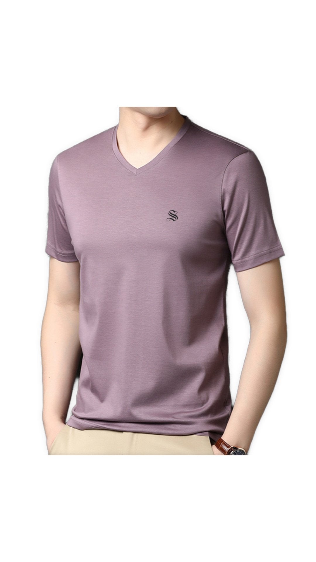 PeaceV - V-Neck T-Shirt for Men - Sarman Fashion - Wholesale Clothing Fashion Brand for Men from Canada