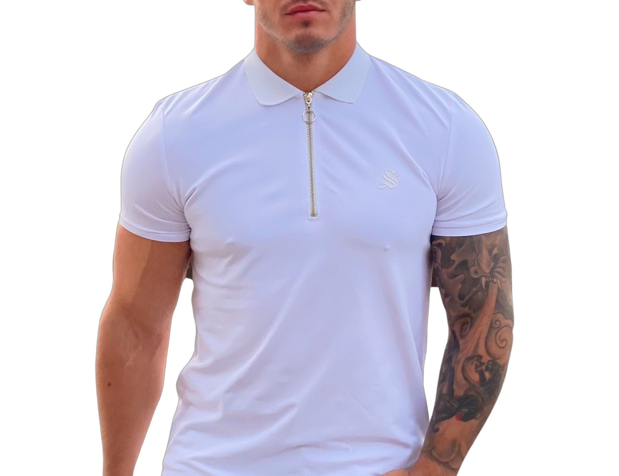 Perfection - White Polo Shirt for Men (PRE-ORDER DISPATCH DATE 25 September 2024) - Sarman Fashion - Wholesale Clothing Fashion Brand for Men from Canada